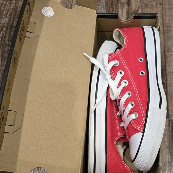Converse Red and White Chuck Taylor Sneakers - Picture 5 of 8